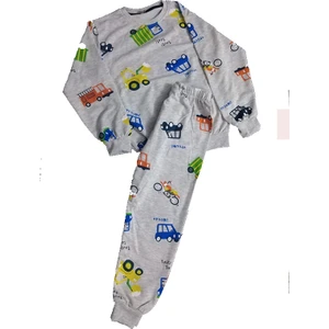 Aura Bebek Aurabebek Araba Baskılı 2'li Takım  Erkek Pijama Takımı