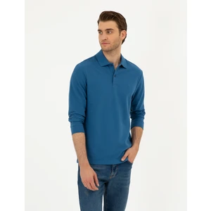 Pierre Cardin Erkek Açık Lacivert Slim Fit Basic Sweatshirt 50294438-VR059