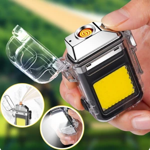 Fonksiyonlu Outdoor Kamp El Feneri ve Elektrikli Çakmak USB Sarjlı Kolay Kullanım