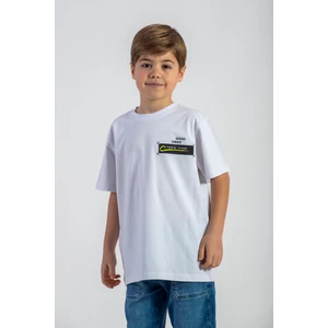 Ön ve Arkası Baskılı Ekru Renk Erkek Çocuk Tshirt