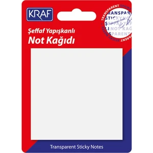 Yapışkanlı Şeffaf Not Kağıdı 76X76 mm 50 Yp Transparan