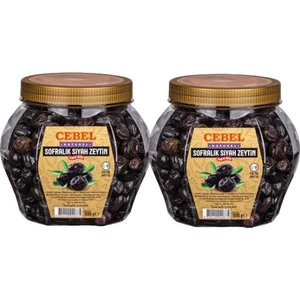 Lezzet Paketi Cebel Siyah Zeytin 1000 gr Pet (Çok Iri) (L-M | 231-290) (2 Adet 1000 Gr)