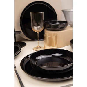Kütahya Porselen Moderna 12 Parça 4 Kişilik Yemek Takımı Siyah