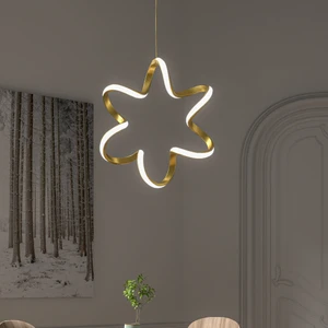 Yıldız Eskitme Tekli Sarkıt LED Beyaz Işık Ultra Ledli Salon Mutfak Oda Hol Ledli Avize