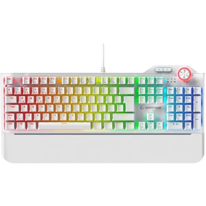 Hydra R6 Full Rgb LED Beyaz Gaming Pro Red Switch Q Aluminyum Kaplama Multimedia Mekanik Klv
