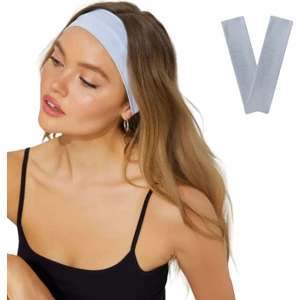 Salvia Dione Saç Bandı 2li Kadın Erkek Spor Pamuk Likra Bandana Fitness Tenis Koşu Yürüyüş Trekking Makyaj Yüz Cilt Temizliği Bandi Outdoor Yoga Pilates Ter Alın Kafa Bandı Headband Hairband Seti
