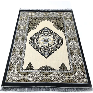 Asya Bayrak Tafta Seccade Siyah-Gold