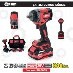 800 Nm 21V Şarjlı Somun Sıkma Sökme Tabancası Torklu