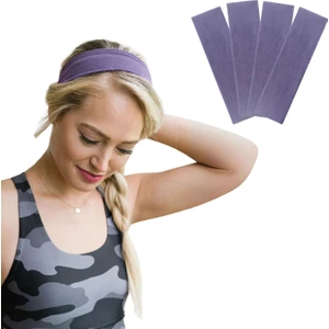 Salvia Dione Saç Bandı 4lü Kadın Erkek Spor Pamuk Likra Bandana Fitness Tenis Koşu Yürüyüş Trekking Makyaj Yüz Cilt Temizliği Bandi Outdoor Yoga Pilates Ter Alın Kafa Bandı Headband Hairband Seti