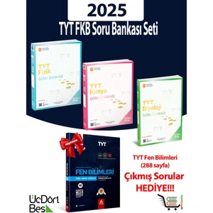 ÜçDörtBeş Yayınları Tyt Fkb 2025 Model Soru Bankası Seti Hediyeli! (Fizik-Kimya-Biyoloji)