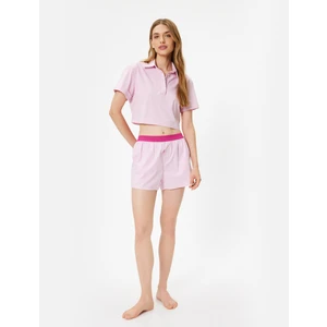 Boxer Şort Pijama Altı Standart Lastikli Bel Pamuklu Bol Kalıp