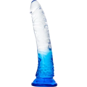 Yumurtalıksız Anal Vajina Realistik Jel Dokuda Ultra Yumuşak Şeffaf Mavi 21 cm Penis Gerçekçi Dildo