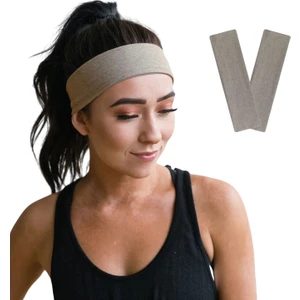 Salvia Dione Saç Bandı 2li Kadın Erkek Spor Pamuk Likra Bandana Fitness Tenis Koşu Yürüyüş Trekking Makyaj Yüz Cilt Temizliği Bandi Outdoor Yoga Pilates Ter Alın Kafa Bandı Headband Hairband Seti
