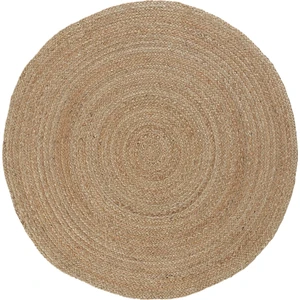 Cool Halı Vime 01R Natural Yuvarlak Jüt Halı Yolluk El Dokuma Jüt Kilim Hasır Halı Otantik Bohem Halı