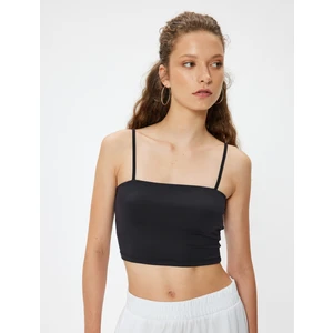 Crop Atlet Basic Ip Askılı Slim Fit