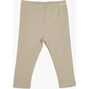 Basic Tayt Beli Lastikli Şardonlu Pamuklu