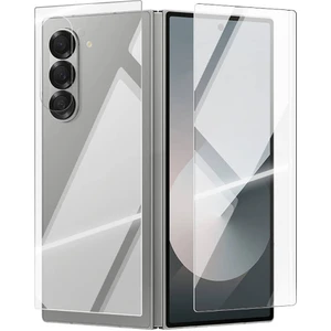 Samsung Galaxy Z Fold 6 5g ile Uyumlu Kavisli Ekranı Tam Kaplayan Kırılmaz Cam Ekran ve Kasa Koruyucu