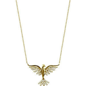 Shiny Spectra Anka Kuşu Phoenix 925 Ayar Gümüş Sarı Renk Kolye