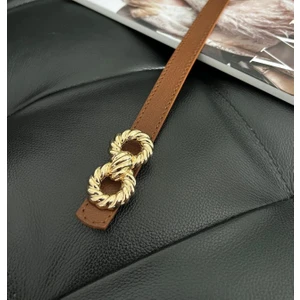 ZR Accessory Burgu Tokalı Ince Kadın Kemeri, Ceket Kemeri, Gömlek Kemeri, Elbise Kemeri