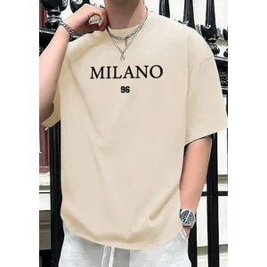 Amor Man Büyük Beden Özel Tasarım Milano Baskılı Ter Tutmayan Pamuk Battal Erkek T-Shırt