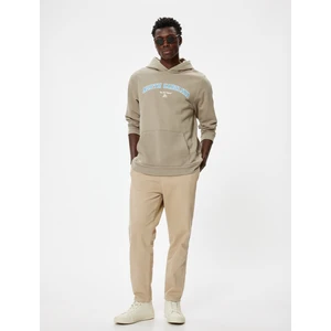 Gabardin Pantolon Beli Bağcıklı Cep Detaylı Pamuklu