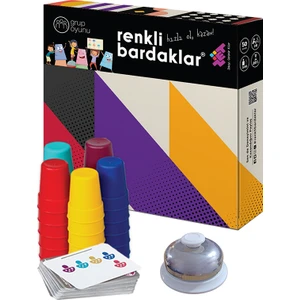 Zet Zeka Renkli Bardaklar Oyunu 3+ Yaş 50 Kart - 5 Oyuncu