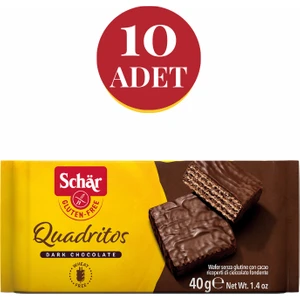 Quadritos Glutensiz Çikolata Kaplamalı Gofret (10 ADET)