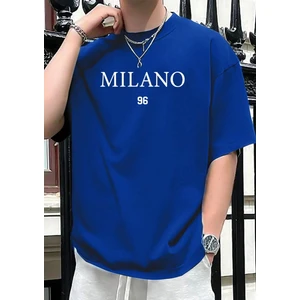 Amor Man Büyük Beden Özel Tasarım Milano Baskılı Oversize Pamuk Ter Tutmayan Şık Erkek Battal T-Shırt
