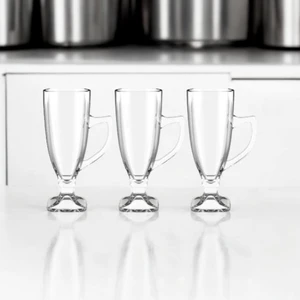 Glass In Love Cam Ayaklı Latte Bardağı 3lü 260 cc