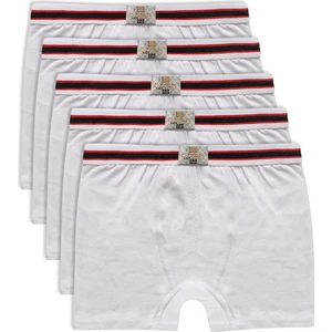 Özkan Underwear Özkan 0711 5'li Paket Erkek Çocuk %100 Pamuklu Esnek Yumuşak Boxer Şort