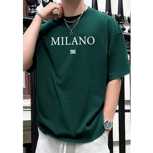 Amor Man Büyük Beden Özel Tasarım Milano Baskılı Ter Tutmayan Pamuk Battal Şık Erkek T-Shırt