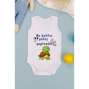 Bebe Tospik Pamuklu Gebeş Gaplumba Baskılı Çıtçıt Body Zıbın
