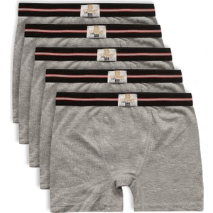 Özkan Underwear Özkan 0711 5'li Paket Erkek Çocuk %100 Pamuklu Esnek Yumuşak Boxer Şort