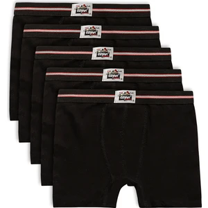 Özkan Underwear Özkan 0711 5'li Paket Erkek Çocuk %100 Pamuklu Esnek Yumuşak Boxer Şort