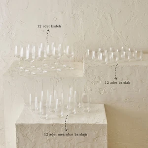 Bella Maison Fall Bardak-Kadeh Seti 36'lı Naturel