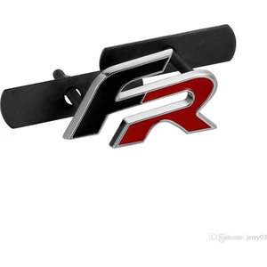 Seat Leon Fr Ön Panjur Izgara 3D Metal Arma Amblem Logo Ön Siyah - Kırmızı