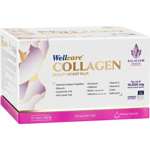 Collagen Beauty Boost  Plus Hidrolize Kollajen Peptikleri Vitamin-Mineral Kompleks, Silisyum, Hyaluronik Asit, Polifeno Alfa Lipoik Asit ve Glutatyon Içeren Karpuz Aromalı Saşe 30LU