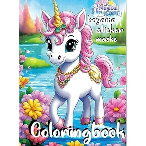 Parti Dükkanım Unicorn Boyama Kitabı Stickerlı (16 Sayfa)