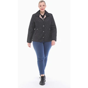 Büyük Beden Bb Siyah Mevsimlik Kapitone Mont 1039