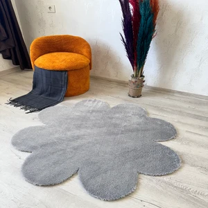 Trivago Halı Yıkanabilir Yumuşak Peluş Post Papatya Çocuk Odası Oturma Odası Salon Mutfak Halısı