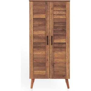 Just Home Panjur Görünümlü Çok Amaçlı Dolap - Barok Ceviz
