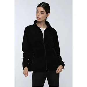 Basic Polar Pocket Cardi W Siyah Kadın Sweat v10