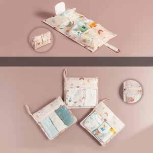 Meleni Baby 4'lü Yeni Doğan Hastane Organizer Set - Bebek Alt Bakım Çantası - Fermuarlı Şeffaf Valiz Düzenleyici
