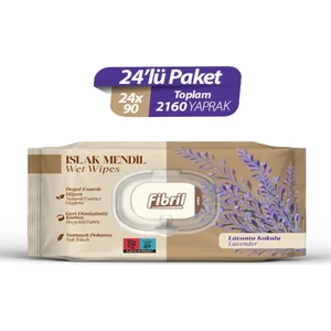 Yeni Lavanta Kokulu Islak Mendil 24x90 Paket 2160 Yaprak Doğal esans , geri dönüştürülebilir kumaş
