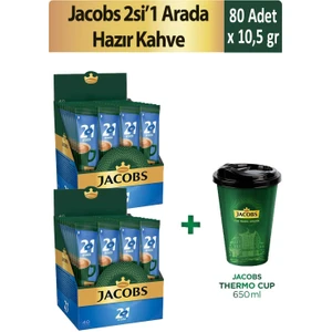 2'si 1 Arada Hazır Kahve 40'lı x 2 Adet + Thermo Cup 650 ml