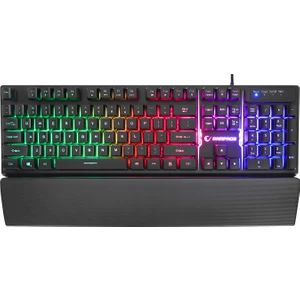 KB-RX77 Runner Siyah USB Rainbow Aydınlatmalı  Ingilizce Klavye Düzeni Us Layout Bilek Destekli Gaming Klavye