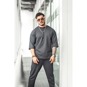 CMZ Collection Erkek Baskısız Ince Kısa Kollu Yazlık Eşofman Takımı