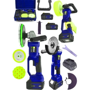Walt Mann Ultra Set 2'li 58VF Şarjlı Taşlama + Polisaj Makinası Mavi