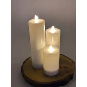 Led Mum Dünyası LED Mum 3 Lü Kaliteli Batom LED Mum Krem Renk