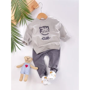 Aura Bebek Aurabebek Little Cub Erkek  2li Alt -Üst Takım Omuzdan Çıtçıtlı Mevsimlik